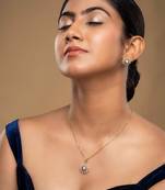 rose gold-plated sterling silver minimal pendant set