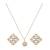 Gold plated pendant necklace set in sterling silver