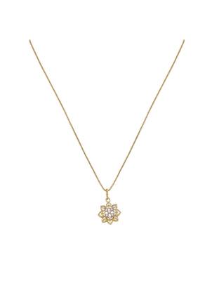 gold-plated sterling silver floral star pendant set 3