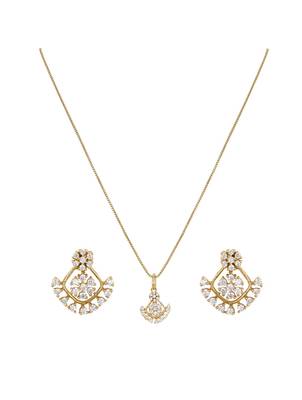 gold-plated sterling silver kundan paisley pendant set 2