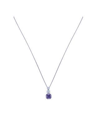 silver-plated sterling silver purple drop pendant set 3