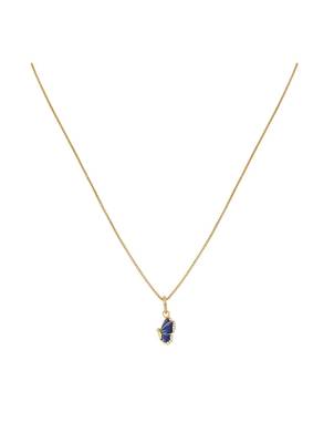 gold-plated sterling silver blue abstract pendant set 3