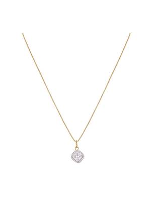 gold-plated sterling silver solitaire cluster pendant set 3