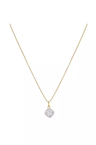 gold-plated sterling silver solitaire cluster pendant set