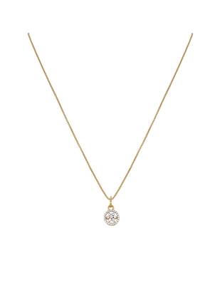 gold-plated sterling silver round halo pendant set 3