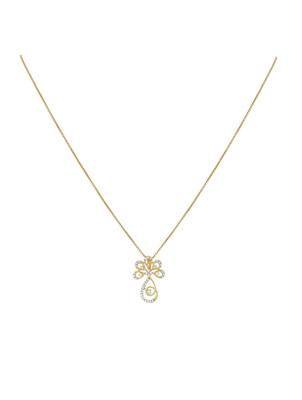 gold-plated sterling silver floral teardrop pendant set 1