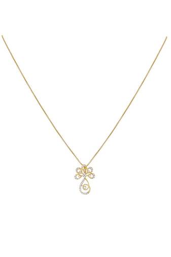 Gold plated pendant necklace set in sterling silver