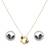 Gold plated blue stone pendant necklace set in sterling silver