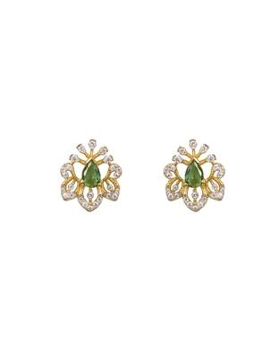 green stone pendant set with gold plated finish 3