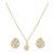 Gold plated pendant necklace set in sterling silver