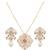 Gold plated pink stone pendant necklace set in sterling silver