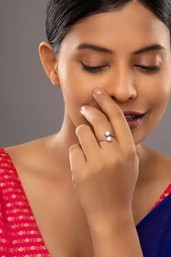 Silver plated ring in sterling silver