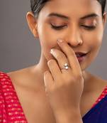 Silver plated ring in sterling silver