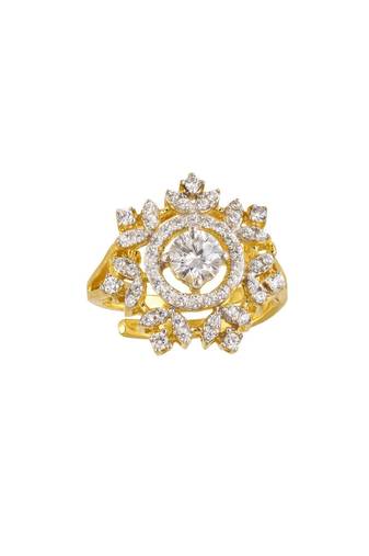 Gold plated ring in sterling silver