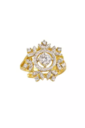 Gold plated ring in sterling silver