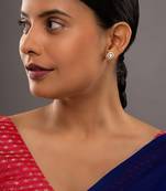 Gold plated stud earrings in sterling silver