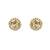 Gold plated stud earrings in sterling silver
