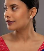 Gold plated stud earrings in sterling silver