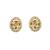 Gold plated stud earrings in sterling silver