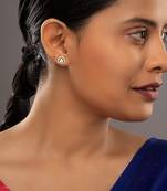 Gold plated stud earrings in sterling silver