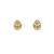Gold plated stud earrings in sterling silver