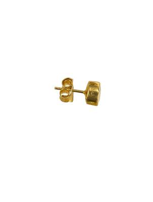 yellow silver stud earrings with gold plated detail work 2