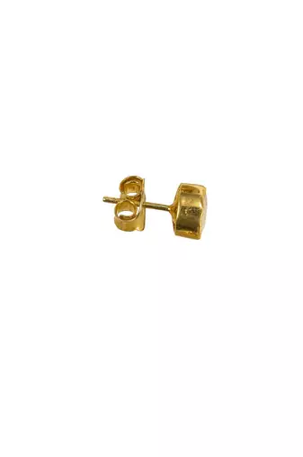 yellow silver stud earrings with gold plated detail work