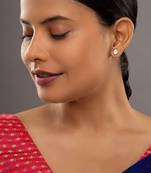 Gold plated stud earrings in sterling silver