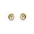 Gold plated stud earrings in sterling silver