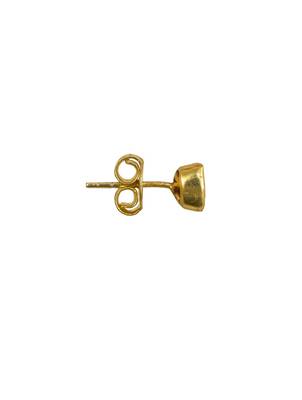 yellow silver stud earrings with gold plated design 2