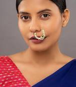Gold plated nose ring in sterling silver