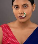 yellow silver nose ring with gold plated finish