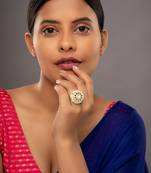 Gold plated ring in sterling silver