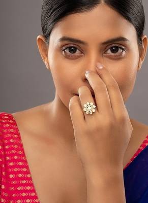 yellow silver ring with gold plated texture 1