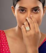 Gold plated ring in sterling silver