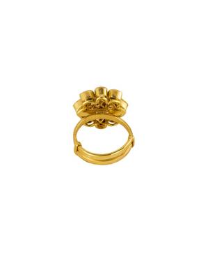 yellow silver ring with gold plated texture 3