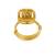 Gold plated ring in sterling silver