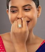 Gold plated ring in sterling silver