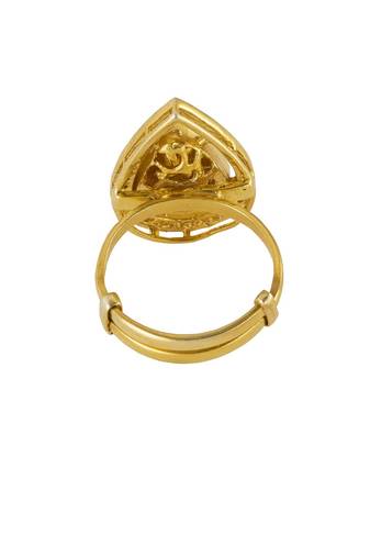 yellow silver ring with gold plated detailing