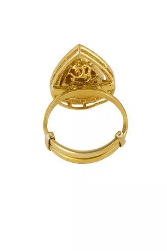 Gold plated ring in sterling silver