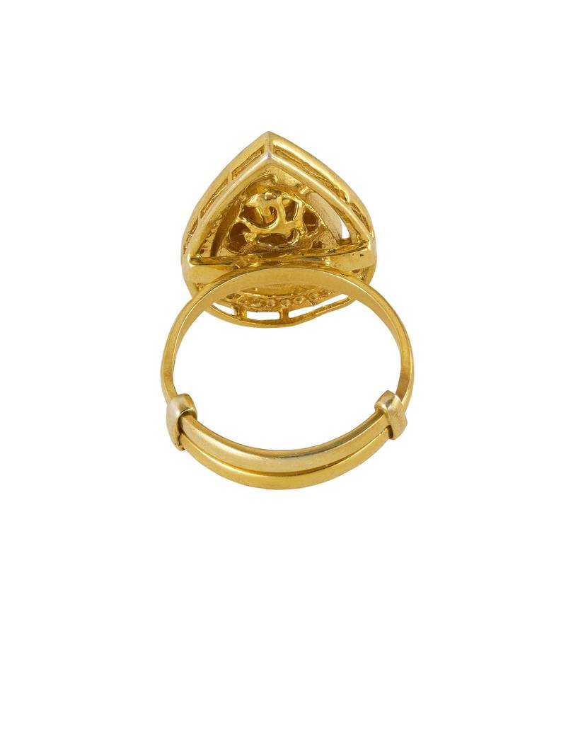 Gold plated ring in sterling silver