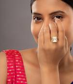 Gold plated ring in sterling silver