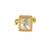 Gold plated ring in sterling silver