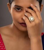 Gold plated ring in sterling silver