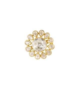 yellow silver ring with gold plated work 3