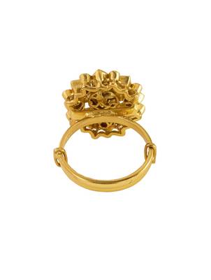 yellow silver ring with gold plated finish 2