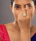 Gold plated ring in sterling silver