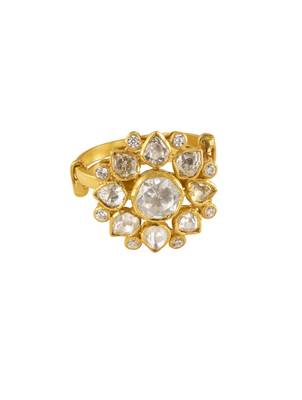 yellow silver ring with gold plated finish 3