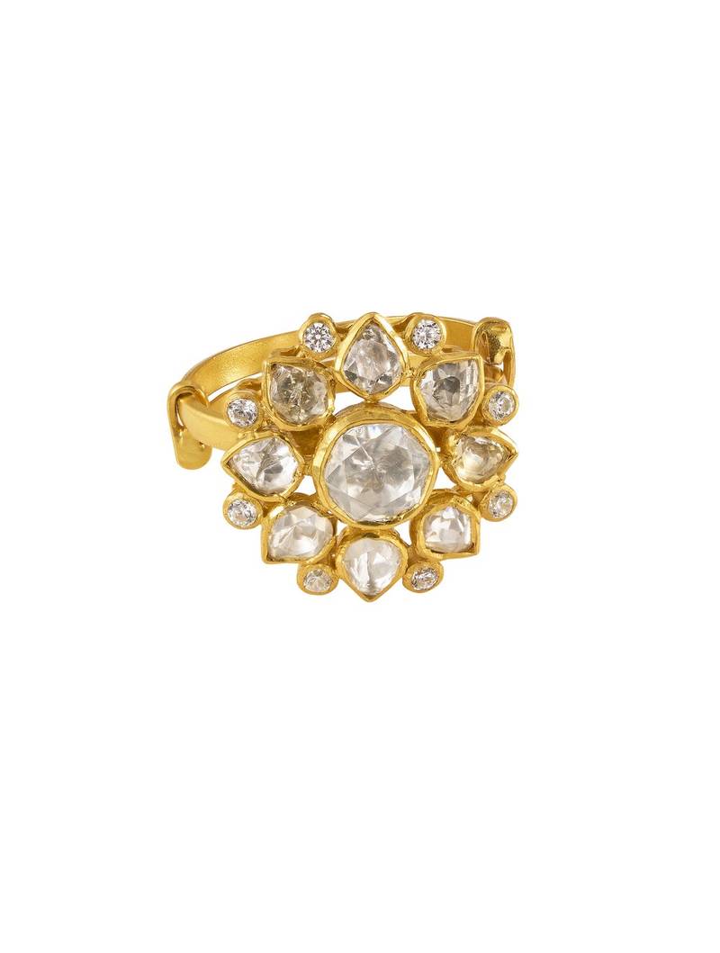 Gold plated ring in sterling silver