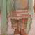 Green floral printed tissue kurta set